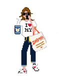 NYC Girl Needlepoint Canvas
