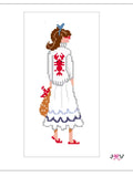 Lobster Girl Needlepoint Canvas