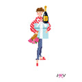 Valentine's Girl Needlepoint Canvas