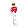 Princess Diana Sheep Sweater Needlepoint Canvas