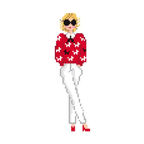 Princess Diana Sheep Sweater Needlepoint Canvas